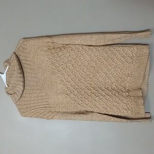 Nine West Golden Tan Cowl Neck Sweater Size XS